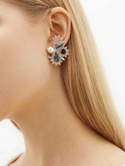 ERDEM Crystal-embellished loop earrings - flipped