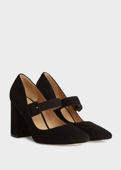 HOBBS DARCIE COURT BLACK / block heel Mary Jane shoes - flipped