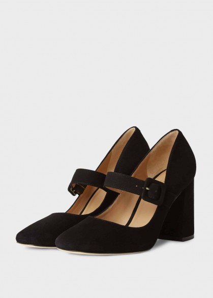 HOBBS DARCIE COURT BLACK / block heel Mary Jane shoes
