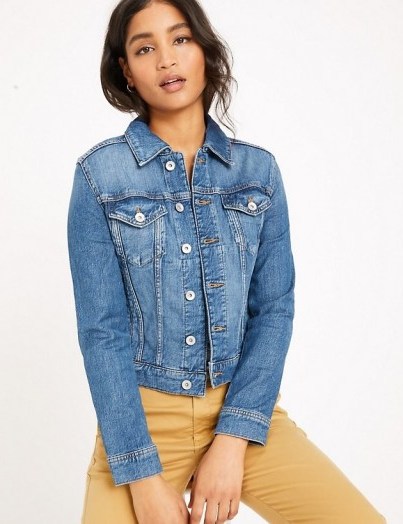 M&S COLLECTION Denim Jacket with Stretch Indigo / classic jackets - flipped