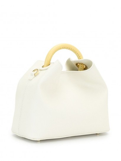 ELLEME Baozi white-leather shoulder bag / small chic top handle bags - flipped