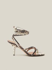 ‎EMME PARSONS‎ Jamie Snake-Print Ankle-Tie Leather Sandals