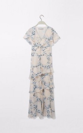 OASIS FLORAL RUFFLE MAXI DRESS - flipped