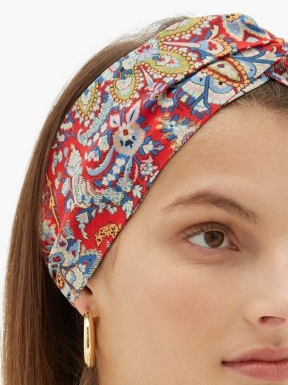 ETRO Floral-print crepe headband | wide printed headbands - flipped