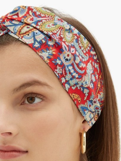ETRO Floral-print crepe headband | wide printed headbands