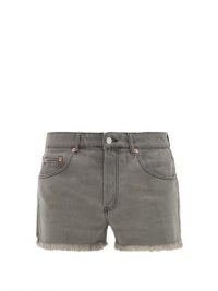 RAEY Frayed-hem denim shorts / mens grey summer shorts