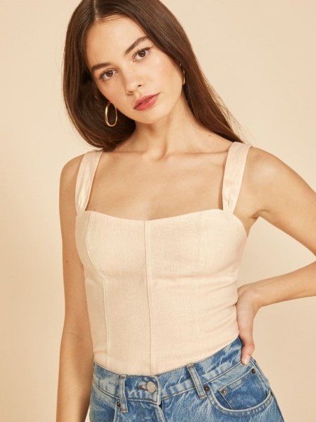 Reformation Kit Top Cream - flipped