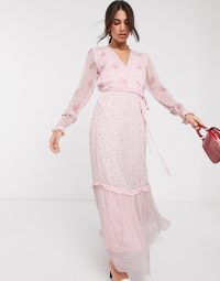 Ghost avery georgette mixed floral print maxi dress in aurelia ditsy / feminine summer fashion / romantic look dresses