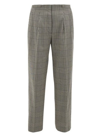 KING & TUCKFIELD Grant checked straight-leg cotton trousers - flipped