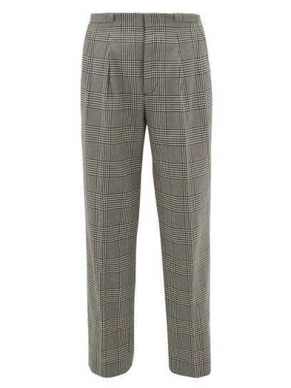KING & TUCKFIELD Grant checked straight-leg cotton trousers