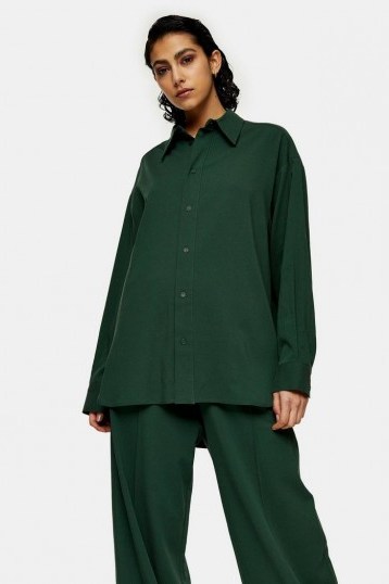 Green Oversized Shirt By Topshop Boutique - flipped