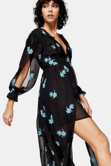 Black floral dress - flipped