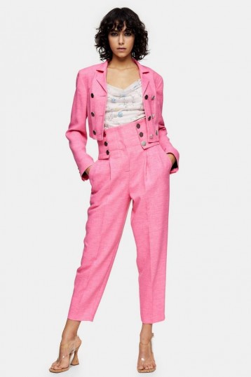 TOPSHOP IDOL Pink High Waisted Suit