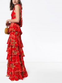 JOHANNA ORTIZ Life Goals tiered floral-print cotton maxi dress