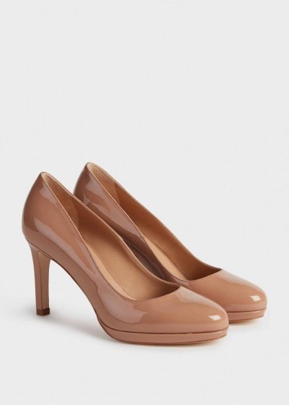 HOBBS JULIETTA COURT TOASTED ALMOND / shiny patent courts - flipped