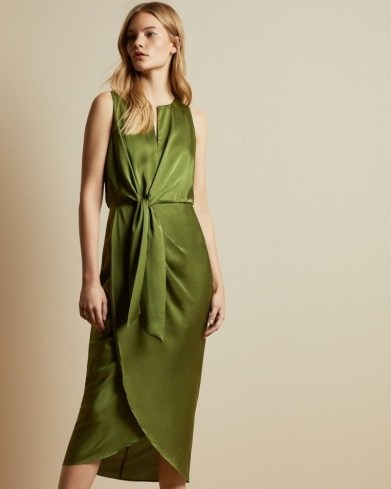 Green occasion dress for spring 2020 / fashion for summer weddings and garden parties - flipped