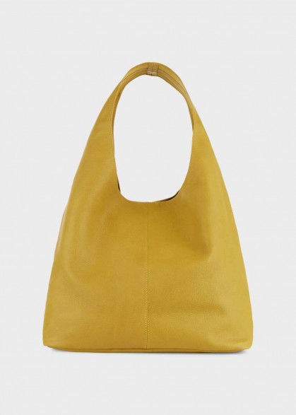 HOBBS LULA BAG CITRON / bright accessory for spring 2020 / large leather shoulder bags