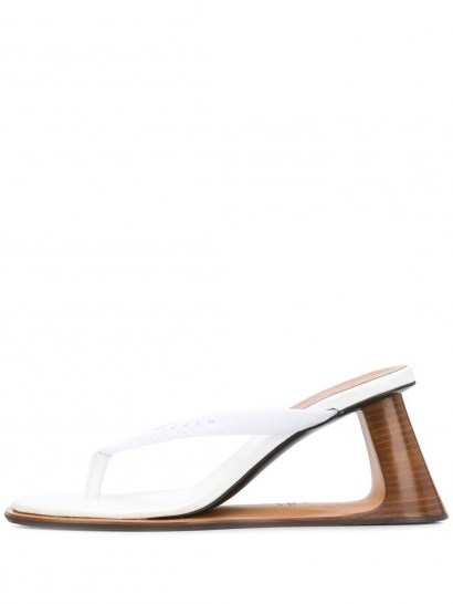 MARNI leather thong sandals / sculptural summer heels - flipped