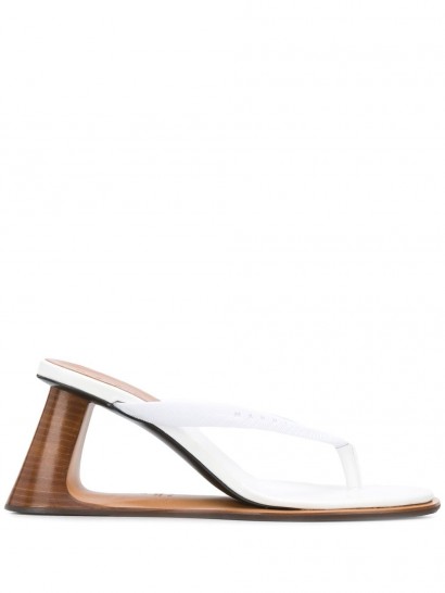 MARNI leather thong sandals / sculptural summer heels