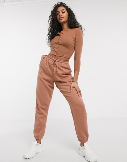 Missguided co-ord in tan – asos
