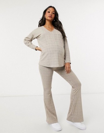 Missguided maternity ribbed co-ord ~ lounge sets - flipped