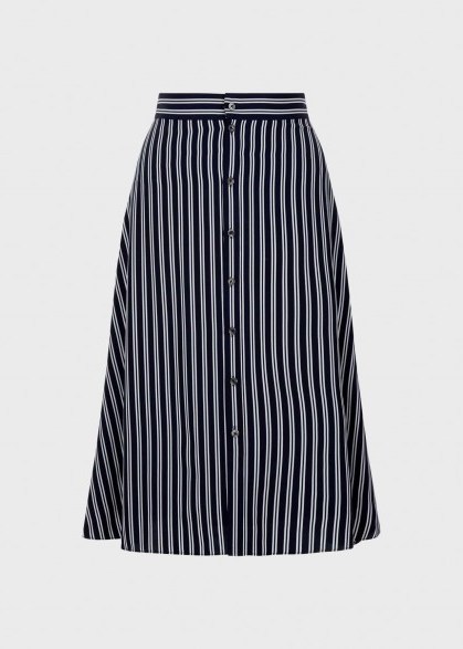 Hobbs MONROE SKIRT in Navy Ivory / striped casual A-line skirts - flipped