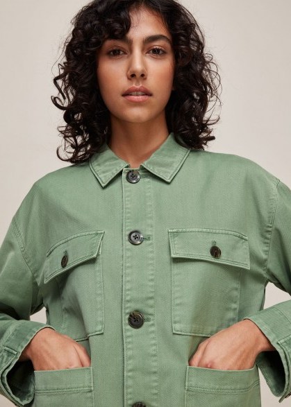 WHISTLES ULTIMATE UTILITY JACKET PALE GREEN - flipped