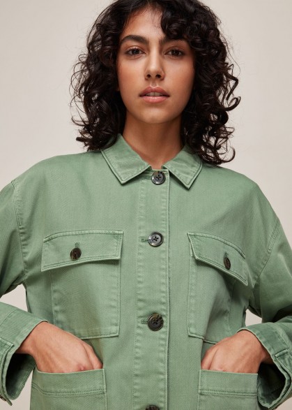 WHISTLES ULTIMATE UTILITY JACKET PALE GREEN