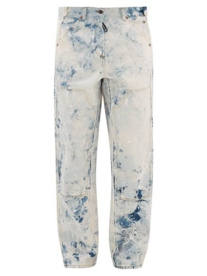 OFF-WHITE Reconstructed paint-print carpenter jeans - flipped