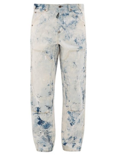 OFF-WHITE Reconstructed paint-print carpenter jeans