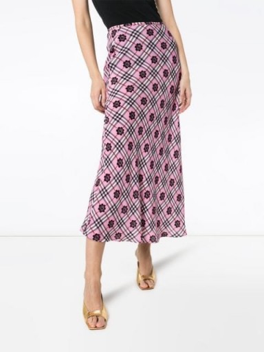 RIXO Kelly floral print maxi skirt in pink