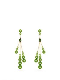 Green drop earrings | FERNANDO JORGE Rocket diamond, jade & 18kt gold earrings