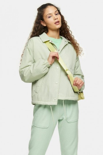 Topshop Sage Quilted Shell Jacket