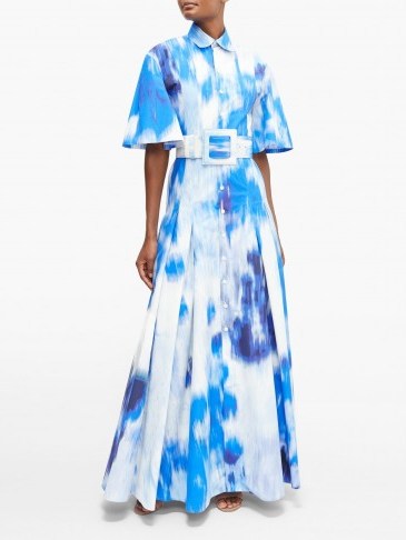 CAROLINA HERRERA Superbloom-print cotton-blend poplin gown – Matches Fashion - flipped