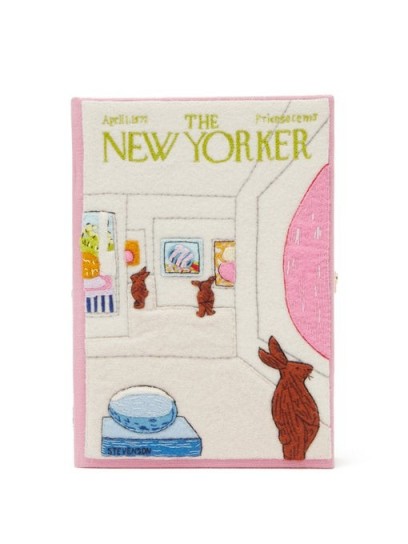 OLYMPIA LE-TAN The New Yorker Art Bunny clutch bag in pink
