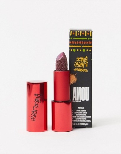 UOMA Beauty Black Magic Carnival Lipstick Bahia – purple metallic finish lipsticks - flipped