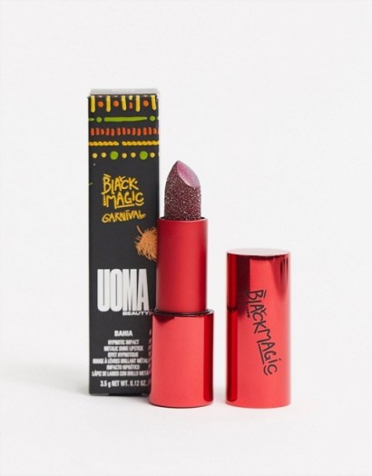 UOMA Beauty Black Magic Carnival Lipstick Bahia – purple metallic finish lipsticks