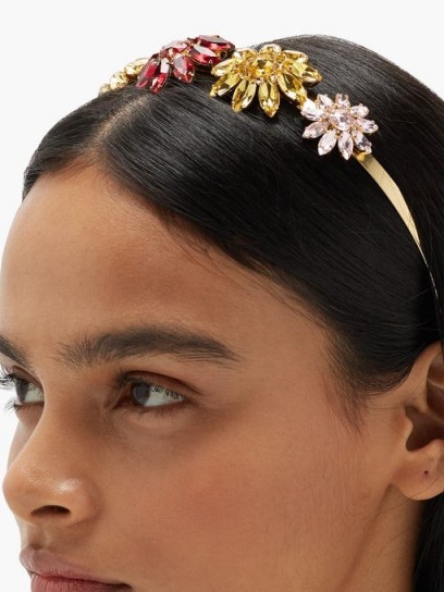 ROSANTICA Utopia floral crystal-embellished headband