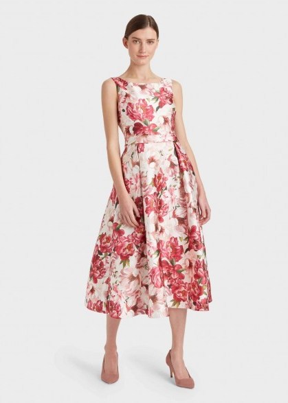 Hobbs VALERIA DRESS in Peony Multi / perfect garden party frock - flipped