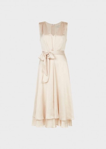 Hobbs VIOLA DRESS in Blush / silky occasion dresses - flipped