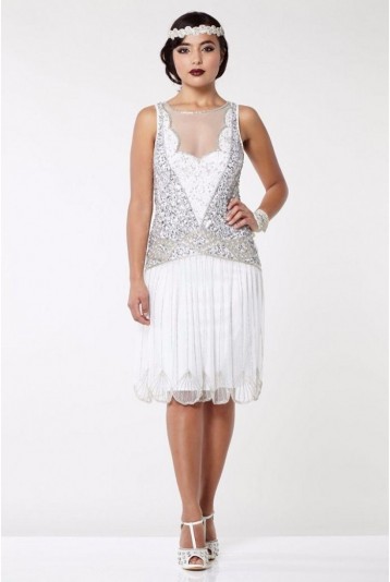Flapper Dresses – Rock My Vintage White 1920s Dress