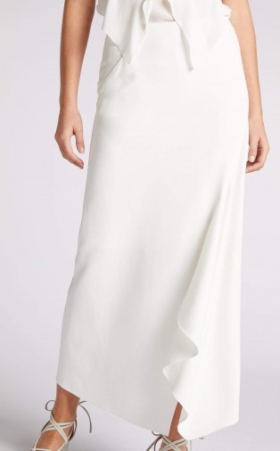 ROLAND MOURET WHITELEAF SKIRT White – asymmetric skirts
