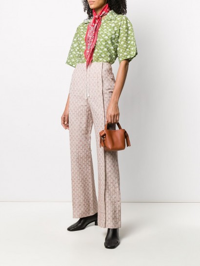 ACNE STUDIOS jacquard flared trousers | luxe look pants