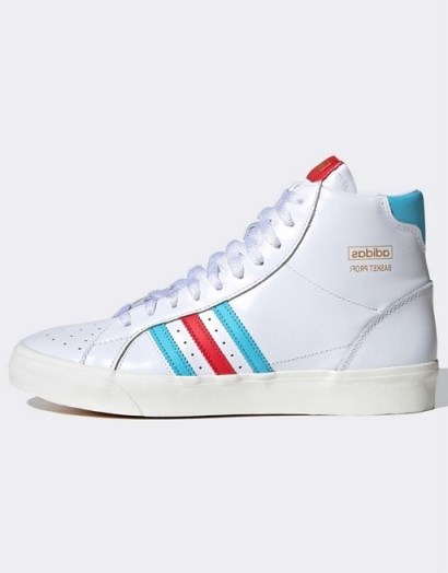 adidas originals Basket Prophi high top trainers in white | hi-top sneakers - flipped