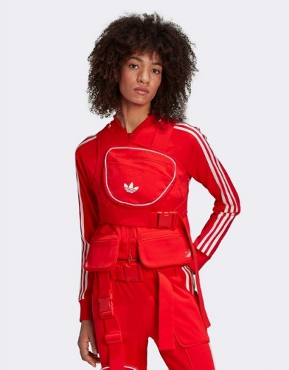 adidas Originals Ji Won Choi x Olivia track top with removable front pocket in red