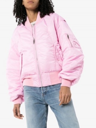 AMBUSH Pink panelled Bomber Jacket