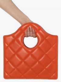 A.W.A.K.E. Mode Orange Quilted Leather Clutch Bag | bright bags