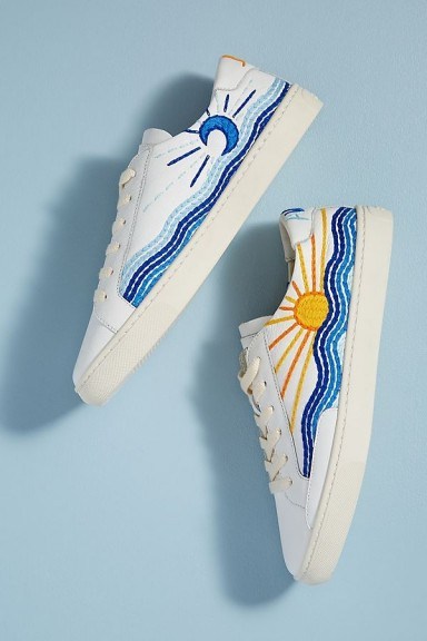Soludos Sunrise Sunset Trainers | embroidered sneakers - flipped