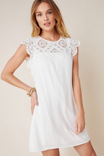 Daniel Rainn Melia Lace Mini Dress White - flipped
