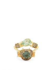 DANIELA VILLEGAS Belisama sapphire, peridot & tourmaline ring ~ stunning rings